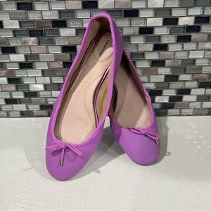 LANDS END women lilac flats doll shoes /size 8.5